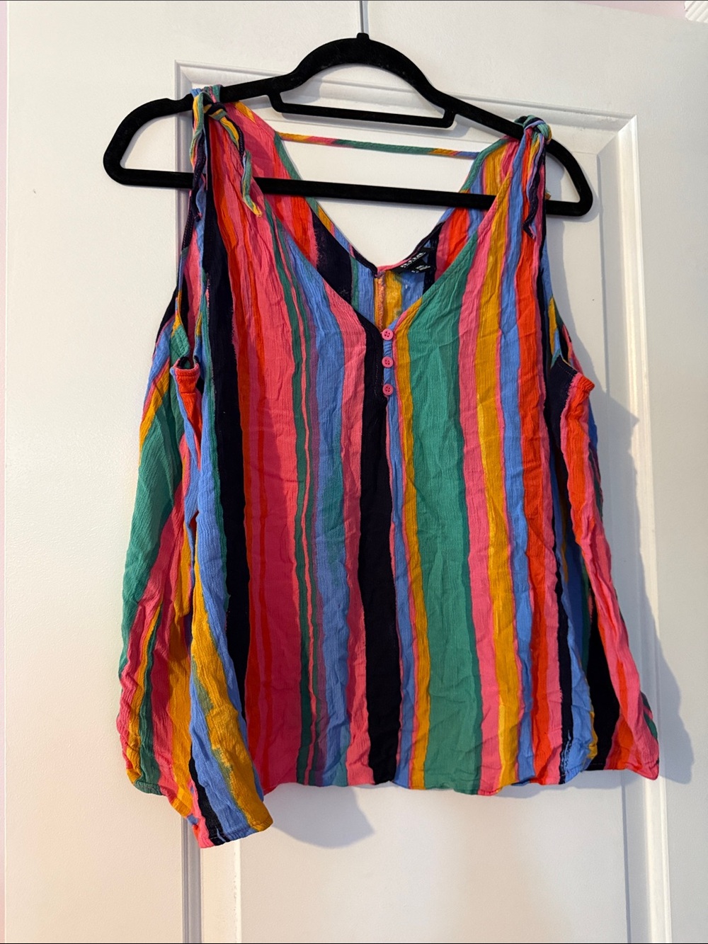 a.n.a Multicolor Striped Tank Top